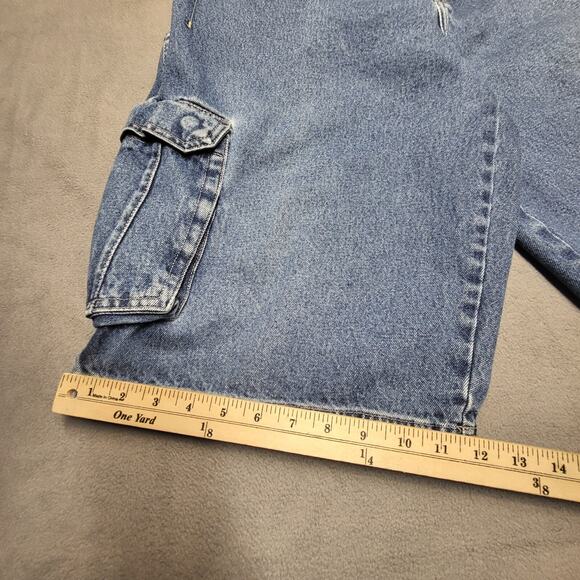 Fubu Jean Shorts Mens 35 Blue Cargo Relaxed Y2K Streetwear 90s - Picture 3 of 8